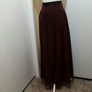 Loft Wine Colored Maxi Skirt